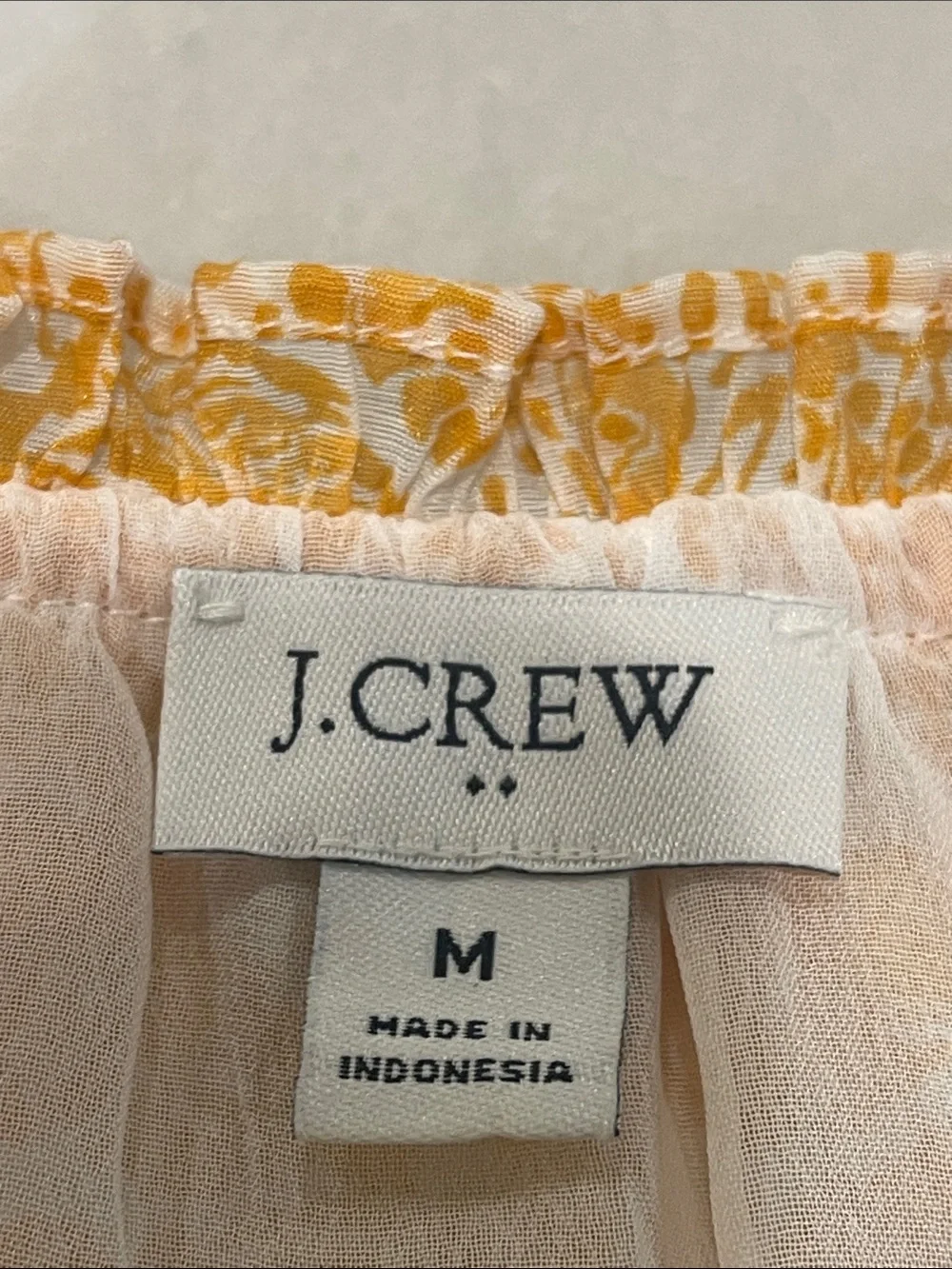 J.Crew Paisley Ruffle Long Sleeve Blouse Size M